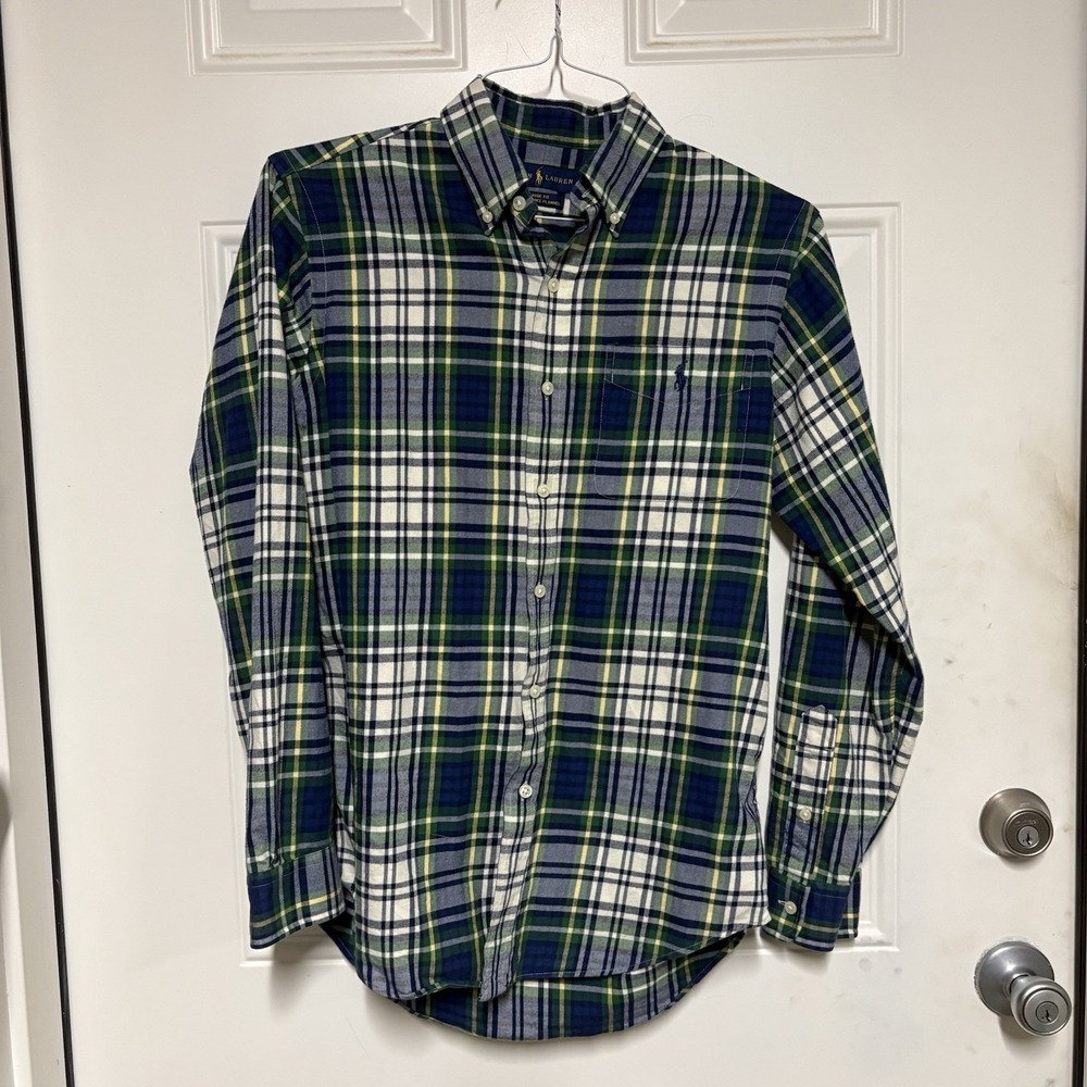 Polo Ralph Lauren Classic Fit Plaid Performance Flannel Workshirt Button Up Sz S